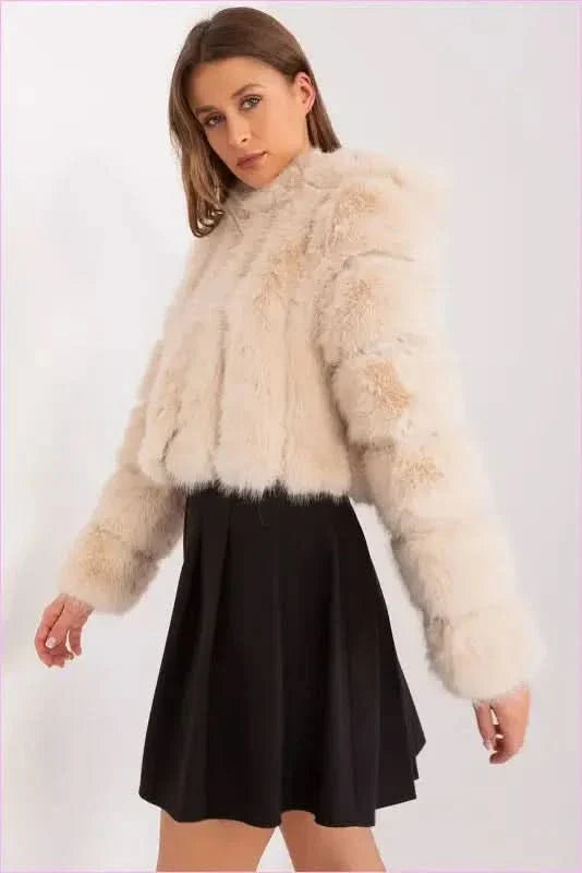Womens Fur Transitional Jacket for Colder Days Fashion