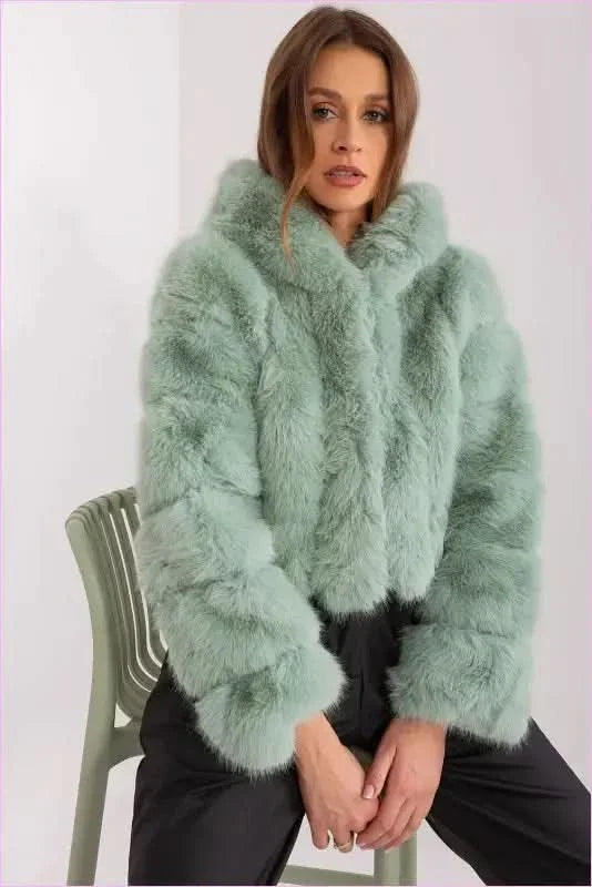 Womens Fur Transitional Jacket for Colder Days Fashion
