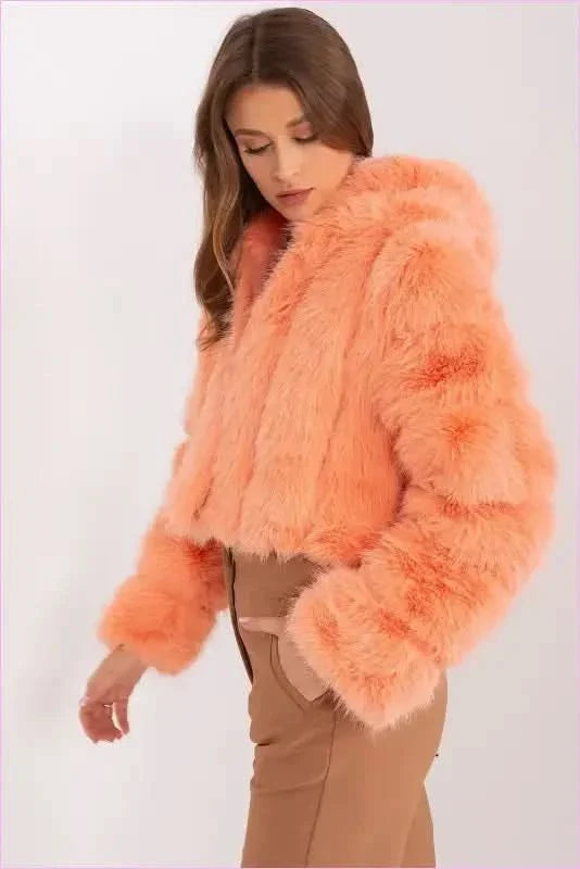 Womens Fur Transitional Jacket for Colder Days Fashion