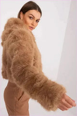 Womens Fur Transitional Jacket for Colder Days Fashion