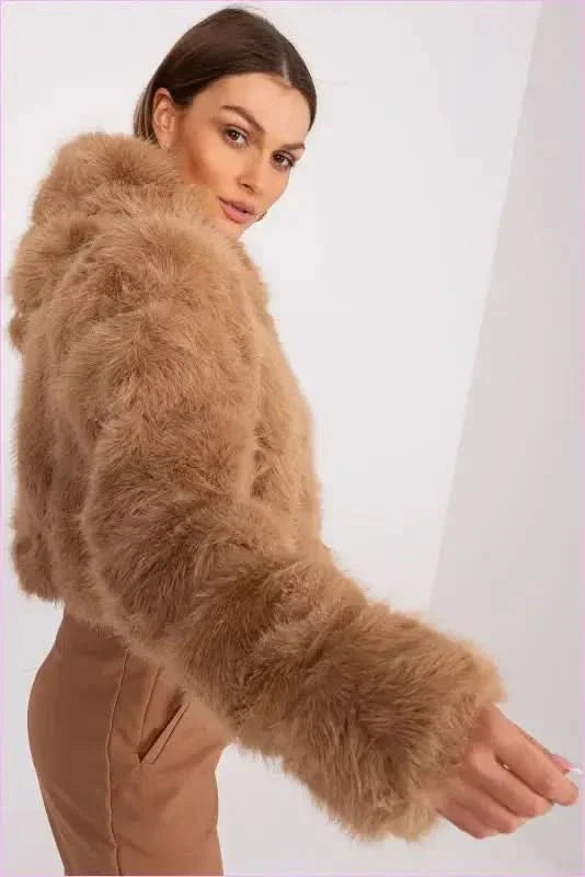 Womens Fur Transitional Jacket for Colder Days Fashion