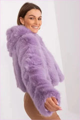 Womens Fur Transitional Jacket for Colder Days Fashion
