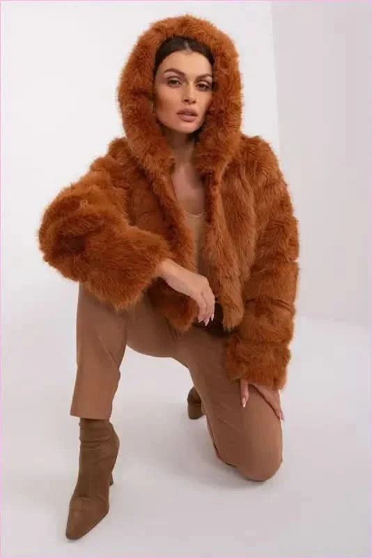 Womens Fur Transitional Jacket for Colder Days Fashion