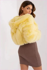 Womens Fur Transitional Jacket for Colder Days Fashion