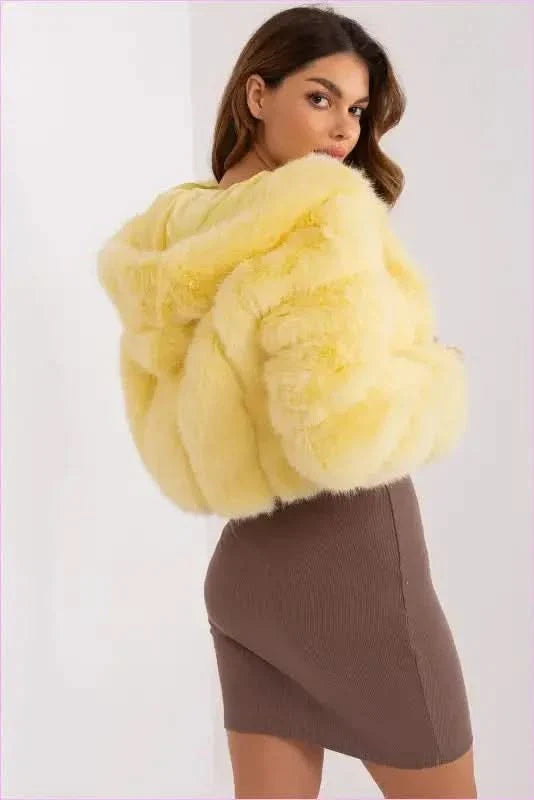 Womens Fur Transitional Jacket for Colder Days Fashion