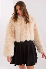 Womens Fur Transitional Jacket for Colder Days Fashion