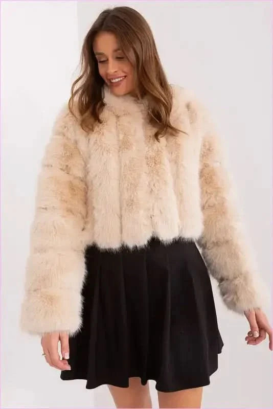 Womens Fur Transitional Jacket for Colder Days Fashion