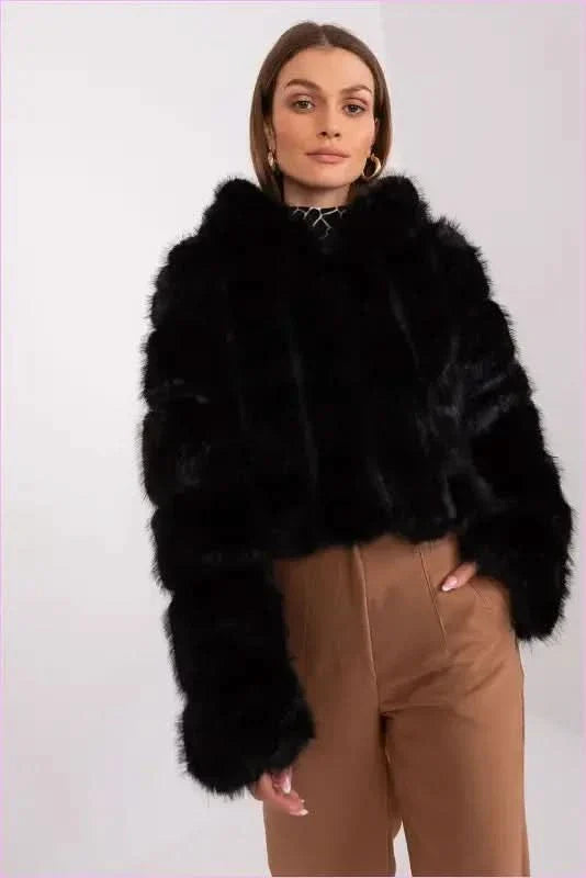 Womens Fur Transitional Jacket for Colder Days Fashion
