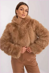 Womens Fur Transitional Jacket for Colder Days Fashion