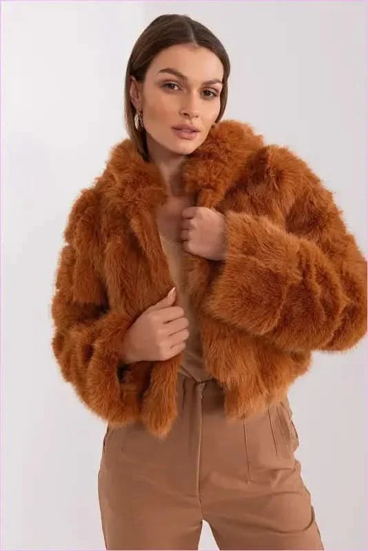 Womens Fur Transitional Jacket for Colder Days Fashion
