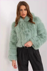 Womens Fur Transitional Jacket for Colder Days Fashion