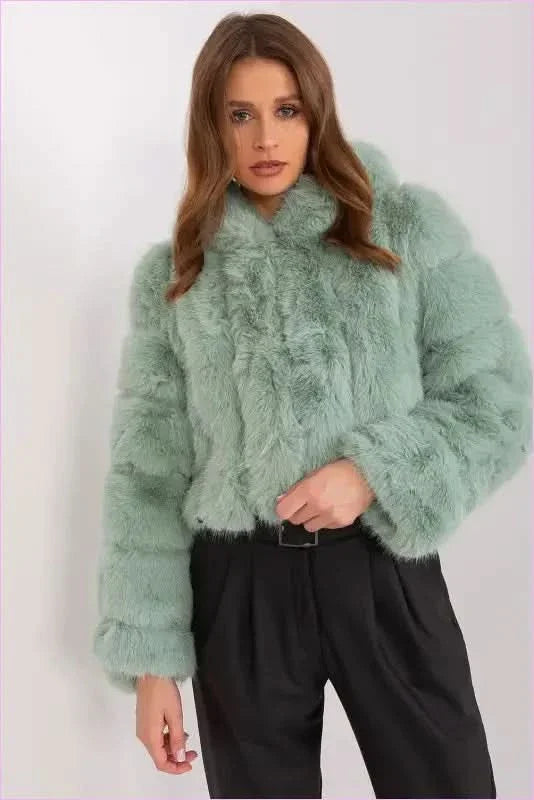 Womens Fur Transitional Jacket for Colder Days Fashion