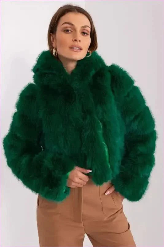 Womens Fur Transitional Jacket for Colder Days Fashion