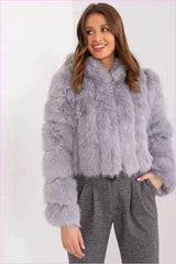 Womens Fur Transitional Jacket for Colder Days Fashion