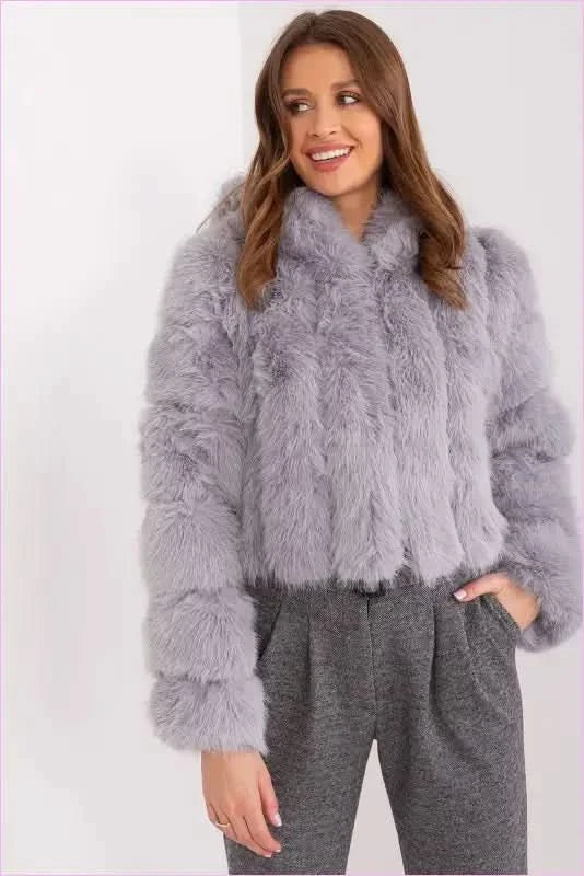 Womens Fur Transitional Jacket for Colder Days Fashion