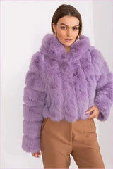 Womens Fur Transitional Jacket for Colder Days Fashion
