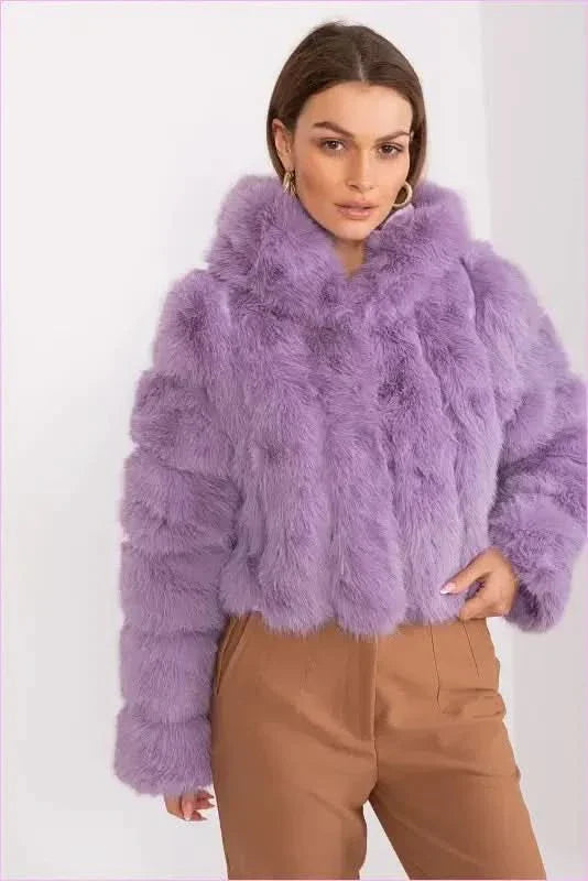 Womens Fur Transitional Jacket for Colder Days Fashion