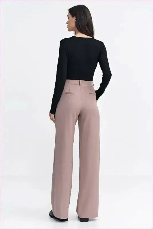 Womens Pleated Relaxed Fit Pants Fashion Style