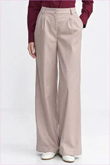 Womens Pleated Relaxed Fit Pants Fashion Style