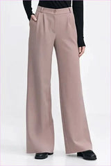 Womens Pleated Relaxed Fit Pants Fashion Style