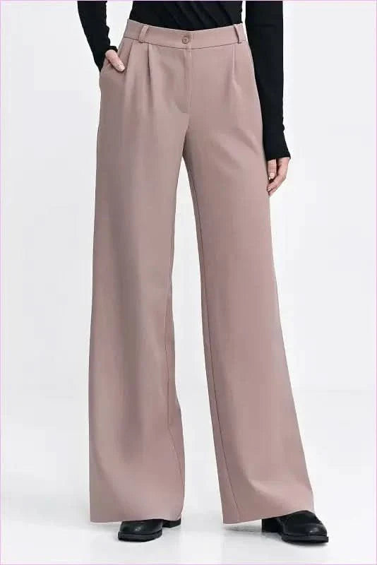 Womens Pleated Relaxed Fit Pants Fashion Style