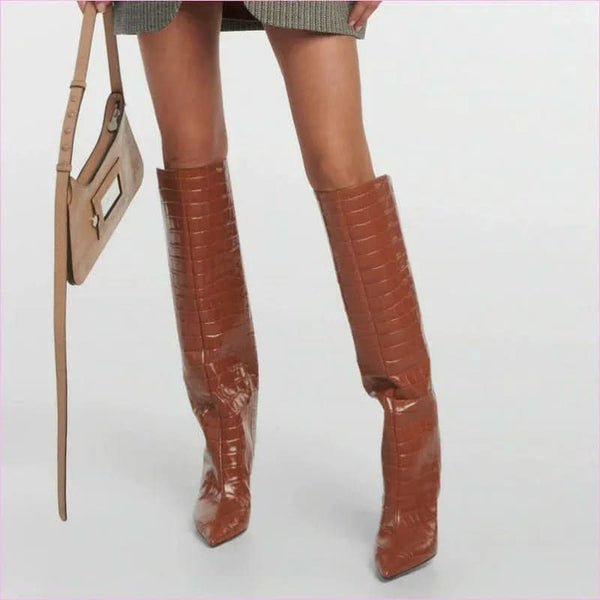 Women’s Pointed Toe Stiletto Heel High Fashion Boots