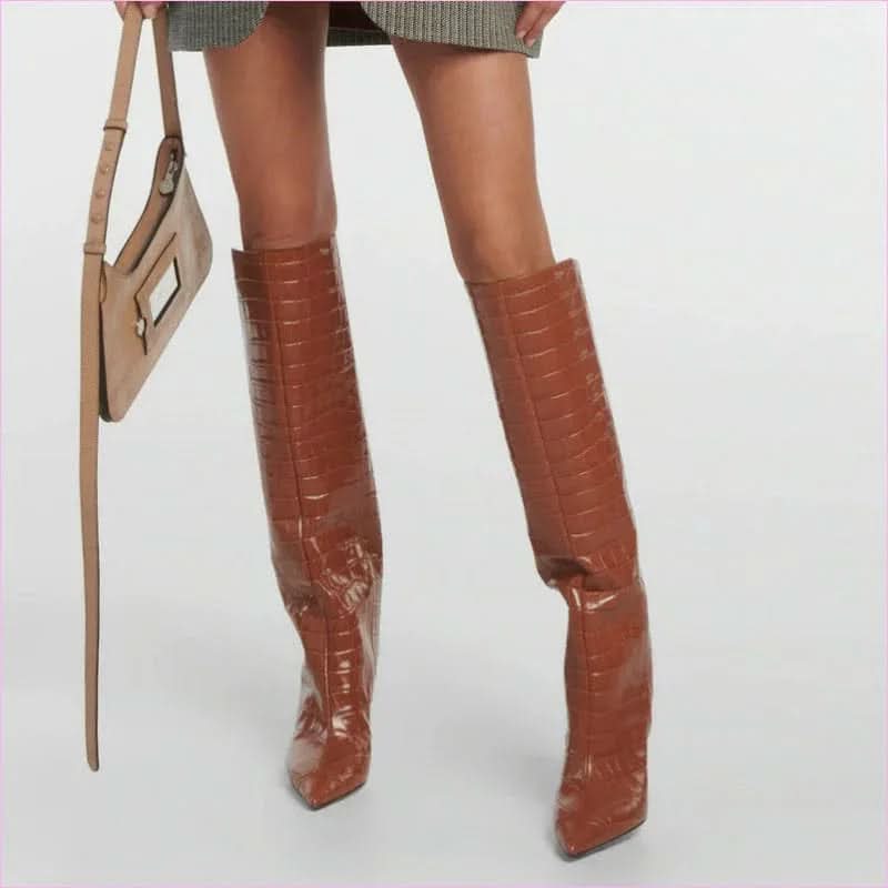 Women’s Pointed Toe Stiletto Heel High Fashion Boots