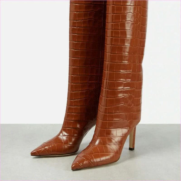 Women’s Pointed Toe Stiletto Heel High Fashion Boots