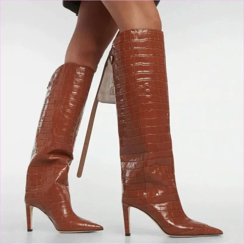 Women’s Pointed Toe Stiletto Heel High Fashion Boots