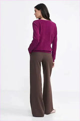 Womens Relaxed Fit Wide Leg Style Pants