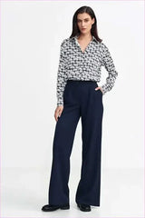 Womens Relaxed Fit Wide Leg Style Pants