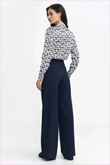 Womens Relaxed Fit Wide Leg Style Pants