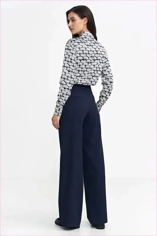 Womens Relaxed Fit Wide Leg Style Pants