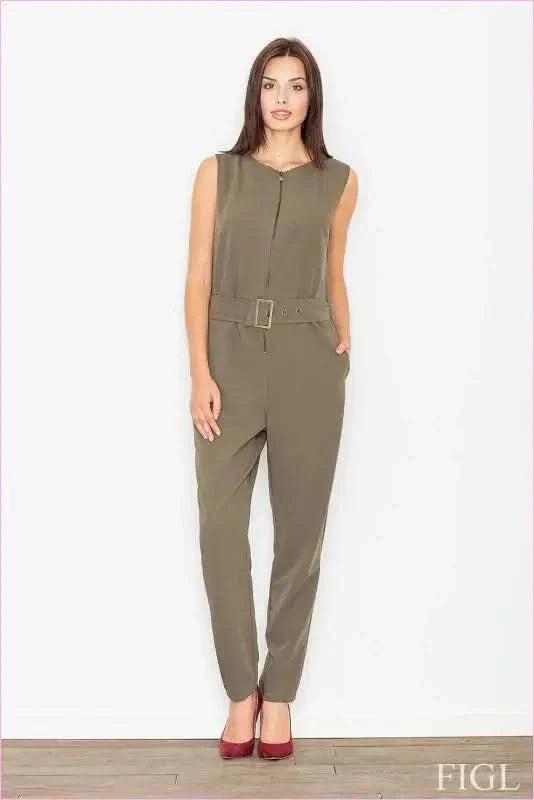 Womens Sleeveless Zipper Overalls Unique Style