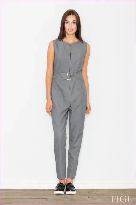 Womens Sleeveless Zipper Overalls Unique Style