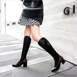Women’s Snake Pattern Pointed Tall Western Boots in Snakeskin Style