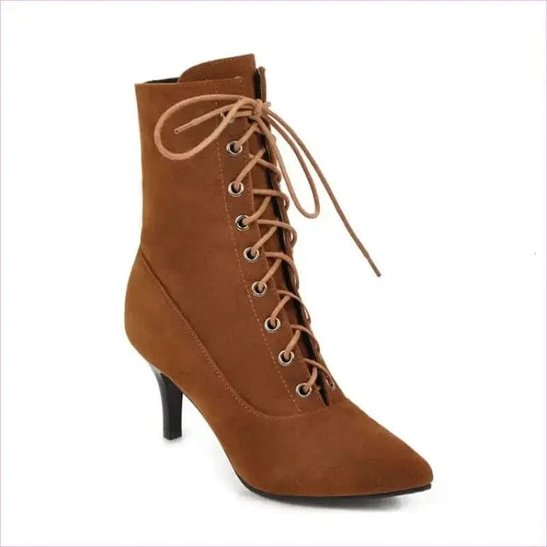 Womens Stiletto Faux Suede Ankle Boots