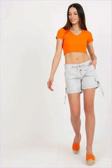 Womens Tie Waist Shorts Unique Fashion Style