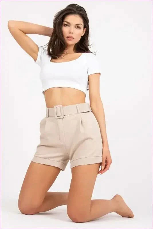 Womens Unique Style Fashion Shorts with Belt