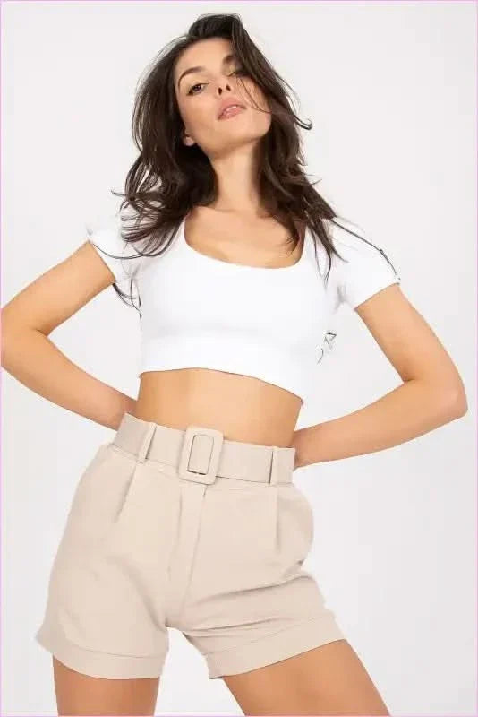 Womens Unique Style Fashion Shorts with Belt