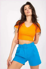 Womens Unique Style Fashion Shorts with Belt