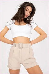 Womens Unique Style Fashion Shorts with Belt