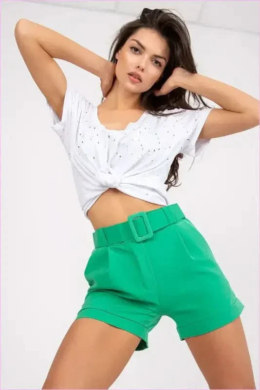 Womens Unique Style Fashion Shorts with Belt