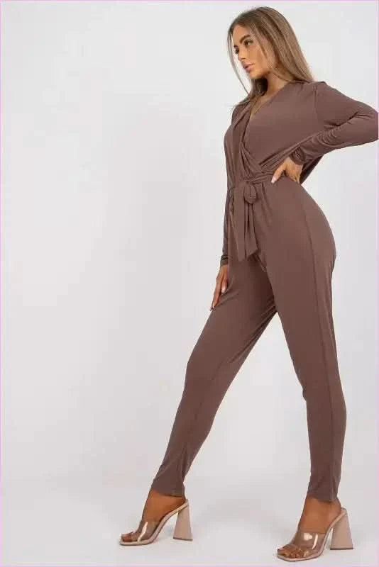 Womens Unique Wrap Jumpsuit Fashion Style