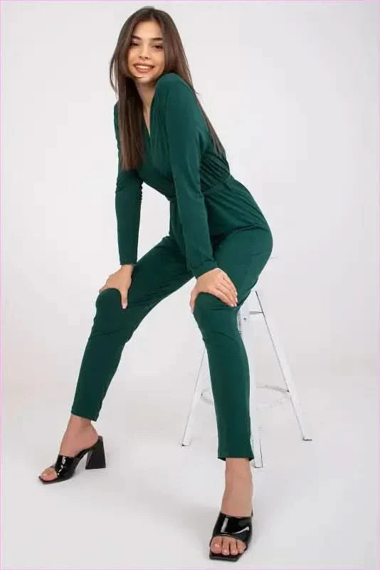 Womens Unique Wrap Jumpsuit Fashion Style