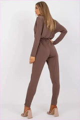 Womens Unique Wrap Jumpsuit Fashion Style