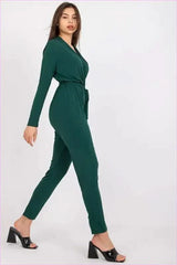 Womens Unique Wrap Jumpsuit Fashion Style