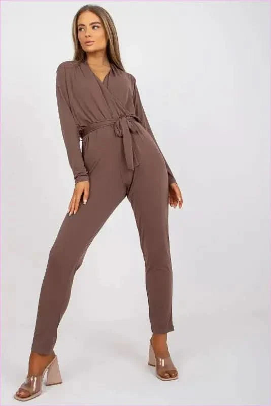 Womens Unique Wrap Jumpsuit Fashion Style
