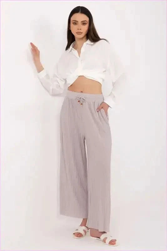 Womens Viscose Blend Fashion Trousers