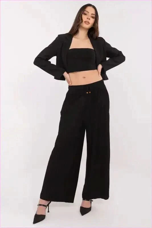 Womens Viscose Blend Fashion Trousers